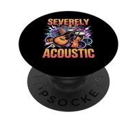 Severely Acoustic Musician Guitar Player Instrument Music PopSockets Adhesive PopGrip