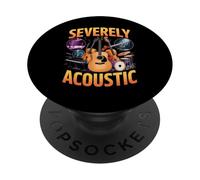 Severely Acoustic Musician Guitar Player Instrument Music PopSockets Adhesive PopGrip