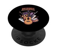 Severely Acoustic Musician Guitar Player Instrument Music PopSockets Adhesive PopGrip