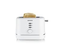 SEVERIN Automatic toaster for 2 slices, warming and defrosting rack, adjustable degree of burning, automatic shut-off, 850 W, white, AT 4324
