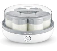 SEVERIN JG 3518 7 Glasses 150ml Yogurt Maker, Plastic, White/Grey
