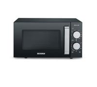 SEVERIN - Microwave w/ceramic plate & Grill function 20L/1000W - Black/Steel (24276)