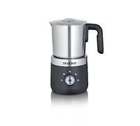 SEVERIN Milk Frother, Electric Milk Frother with Stainless Steel Milk Container, Milk Frother for Cold and Warm Frothing, Black/Silver/Stainless Steel, SM 3588