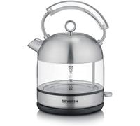 Severin Retro 1.7L 2400W Steel & Glass BPA Free Plastic Electric Kettle WK3454