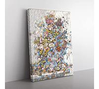 Severin Roesen Still Life Flowers And Birds Nest Modern Bg Canvas Wall Art Print Ready to Hang, Framed Picture for Living Room Bedroom Home Office Décor, 60x40 cm (24x16 Inch)