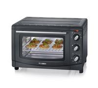 SEVERIN Toaster Oven 4 Positions Electric Fast Heating Mini Oven Pizza Roast Pastry 1500W 20L Black TO 2067