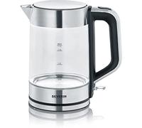 Severin WK 3420 1.7L 2200W Glass Stainless Steel Easy Lid Electric Jug Kettle