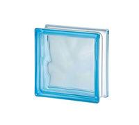 SEVES GLASSBLOCK Wave (Azur, Pack of 5)(Construction Block)