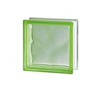 SEVES GLASSBLOCK Wave (Green, Pack of 5)(Construction Block)
