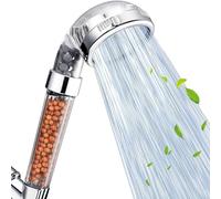 Seveston Shower Head for Hard Water High Pressure Ionic Filtered Shower Head with Beads Filter 3 Adjustable Spray Modes Water Saving Handheld Shower for Dry Hair & Skin, Home, Gym & Pets