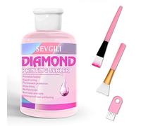 sevgili Diamond Painting Sealer Kits 120ML with Brushes, Diamond Art Sealer Puzzle Glue Diamond Painting Accessories and Tools for Adults (4OZ)