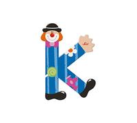 Sevi Decorative Wooden Letter K (Clown) - Small, Multicolored, Wooden, Toddler, Little Kid, Clown, Literacy, Indoor, Manual, No Batteries Required