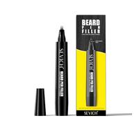 SEVICH Beard Pencil Filler for Men Black,Unique 4-Tip Beard Pen Resistant,Instantly Fills Sparse Areas & Covers Gaps,Waterproof & Sweat-Resistant,Natural Effects