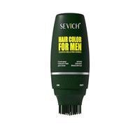 SEVICH Hair Color for Men Gray Coverage, Natural Plant Formula with Applicator Brush, No Ammonia No Peroxide, Quick & Easy Root Touch Up in 30 Minutes (Black)