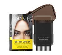 SEVICH Hair Root Touch-Up Stick, Instant Grey Root Cover Up | Dual-Sided Ergonomic Comb Design For Natural Gray Coverage, Long-Lasting Moisturizing Formula With Plant Extracts,15g Medium brown