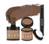 Sevich Hairline Powder 10g 2-Pack with Brush, Instantly Conceals Hair Loss & Thinning, 48H Waterproof Root Touch Up Powder, Natural Hair Shadow Toppers for Women & Men, 2 Box = 5 Boxes,Brown