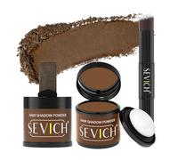 Sevich Hairline Powder 10g 2-Pack with Brush, Instantly Conceals Hair Loss & Thinning, 48H Waterproof Root Touch Up Powder, Natural Hair Shadow Toppers for Women & Men, 2 Box = 5 Boxes,Medium Brown