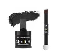 Sevich Hairline Powder 10g with Brush, Instantly Conceals Hair Loss & Thinning & Gray, 48H Waterproof Root Touch Up Powder, Natural Hair Shadow Toppers for Women & Men, 1 Box = 2.5 Boxes,Black