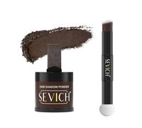 Sevich Hairline Powder 10g with Brush, Instantly Conceals Hair Loss & Thinning & Gray, 48H Waterproof Root Touch Up Powder, Natural Hair Shadow Toppers for Women & Men, 1 Box = 2.5 Boxes,Dark Brown