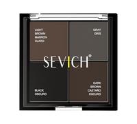 SEVICH Hairline Powder Palette - 4 Colors for Thinning Hair & Root Touch Up, Waterproof Sweat-Resistant Hair Shadow with 4 Puffs, Natural Hair Filler for Men Women, Black Series 16g