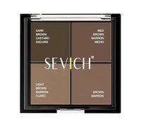 SEVICH Hairline Powder Palette Brown Series - 4 Colors for Thinning Hair Root Touch Up, Waterproof Sweat-Resistant Hair Shadow with 4 Puffs, Natural Hair Filler for Men Women, 16g