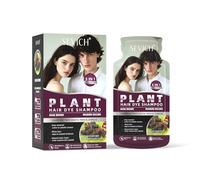 SEVICH Plant-Based Hair Dye Shampoo Sachets for women & men - with Mulberry Extract | 10 Pre-Measured Packets | Ammonia-Free Gray Coverage | 5-in-1 Color & Care (30ml/Sachet) Dark Brown