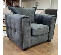 sevilla fabric 1 seater sofa in charcoal black