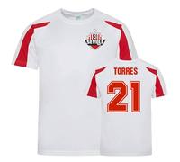Sevilla FC Junior Oliver Torres Sports Training Jersey in White | Size: 7-8 Years Sevilla FC White 7-8 Years