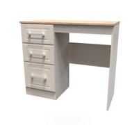 Sevilla Ready Assembled Matt Beige Light Oak Effect 3 Drawer Non-Extendable Medium Dressing Table (H)795mm (W)930mm (D)415mm