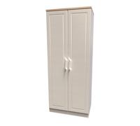 Sevilla Ready Assembled Traditional Matt Beige Oak Effect Large Double Wardrobe (H)1825mm (W)740mm (D)530mm