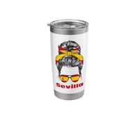Sevilla Spanish Lady Spain Flag Stainless Steel Insulated Tumbler