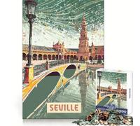 Seville 1000 Piece Jigsaw Puzzles for Teenagers Jigsaw Logical Skill Casual Enjoyment Precise Join Thoughtful Gift (38x52cm)