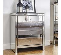Seville Chest - 4 Drawer - Mirrored
