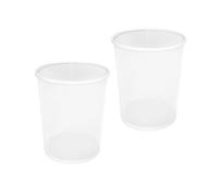 Seville Classics 2-Pack Steel Mesh Round Trashcan Wastebasket for Trash or Recycle in The Home, Office, or Garage, White, 6 Gallon