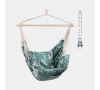 Outdoor Garden Hanging Chair with Attachments VonHaus Dark Green One Size