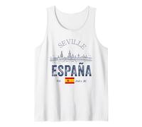 Seville Spain Flag Souvenirs from Sevilla España Bandera Tank Top