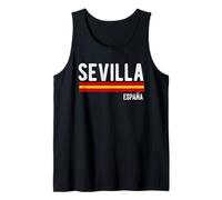 Seville Spain Souvenirs Flag from Sevilla España Bandera Tank Top