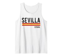 Seville Spain Souvenirs from Sevilla España Skyline Flag Tank Top