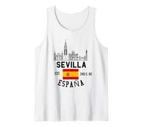 Seville Spain Souvenirs from Sevilla España Skyline Flag Tank Top