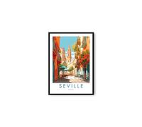 Seville Travel Poster, Seville Travel Print, Spain Print, Travel Decor, Popular Print, Birthday Gift, 6x4/7x5/8x10/A3/A4 (A4 Unframed (21 x 29.7cm))