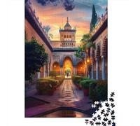 Seville's Royal Alcazar A Spanish Gem -1 1000-Piece Puzzle for Adults, 52x38cm/1000pcs, White Card Pieces with Reduced Dust; Shared Family Time Around The Table