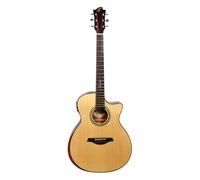 Sevinia Signature Series Electro-Acoustic Guitar | All-Solid Body, Solid Spruce Top with Mahogany Back & Sides, Tuner, 3 Band EQ, Supplied with Padded Gig Bag & Strap | Body style: Grand Auditorium