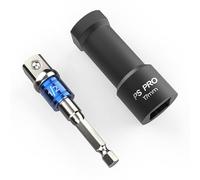 Sevko PS PRO 17 mm Unistrut Channel Socket Set - 1/2 Inch Drive Alloy Steel Impact Socket with Adapter for Quick and Efficient Use (Black Oxide)