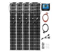 SEVOLY 800W Monocrystalline Solar Panel, 4X200w Flexible Solar System Kit, Mono Solar Panels,40A Controller PV Connector, for Home,RV,Caravan,Boat