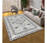 SEVOLY Boho Graphene Electric Heated Rug, Floor Heating Mat,Infrared Radiant Floor Heater,Heated Floor Carpet Non Slip Abstract Vintage Indoor Large Rugs,D,120 * 200cm