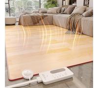 SEVOLY Electric Heated Floor Mats,Electric Heated Area Rug,Infrared Radiant Floor Heater W/ 12H Timing & 6 Heating Modes, 3S Fast Heating Electric Heated Carpet Heater,Great for Yoga,150x300cm