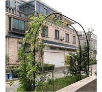 SEVSO Large Metal Garden Arch for Climbing Plant Wide 1.4M 1.8M 2.4M 3M 3.5M Sturdy Durable Rose Archway Weather-Resistant Iron Tubular Pergola Trellis,Green,W1.4M*H2.3M