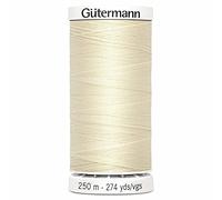 Gutermann Sew All Polyester Thread, 250 Mtr, Cream (0414), 5.5 x 2.7 x 2.7 cm