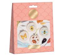 Sew And So On Premium Embroidery Kit - Bees and Bugs, Adult Embroidery & Cross Stitch Kit, Beginner Gift Idea with Patterns