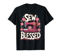 Sew Blessed Vintage Sewing Machine Design T-Shirt